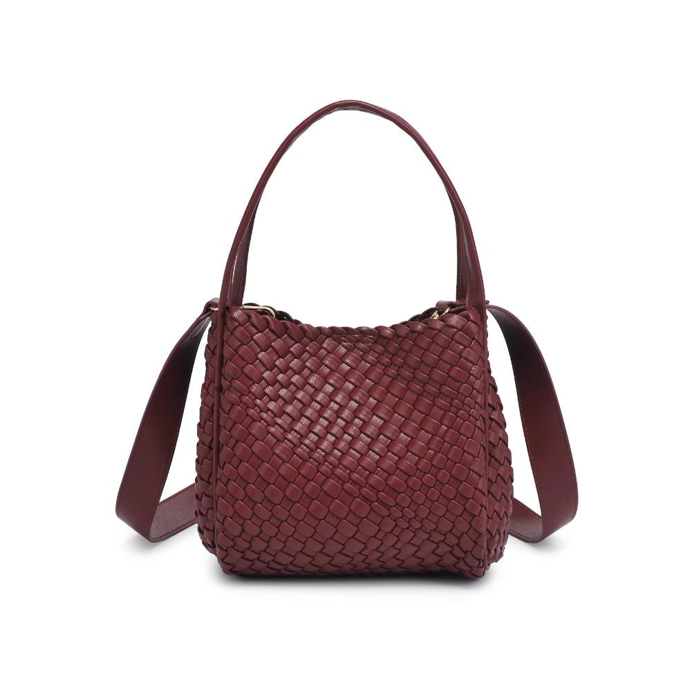 The Kate Double Handle Woven Crossbody Purse