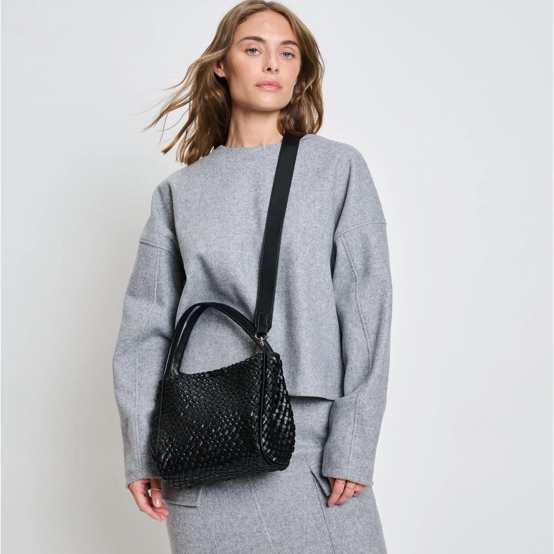 The Kate Double Handle Woven Crossbody Purse