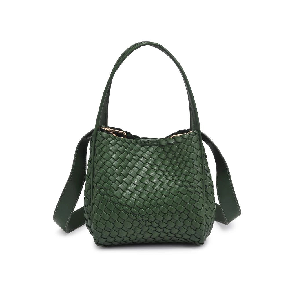 The Kate Double Handle Woven Crossbody Purse